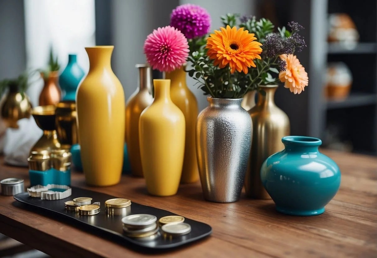 Decorative Vase Makeovers with Spray Paint