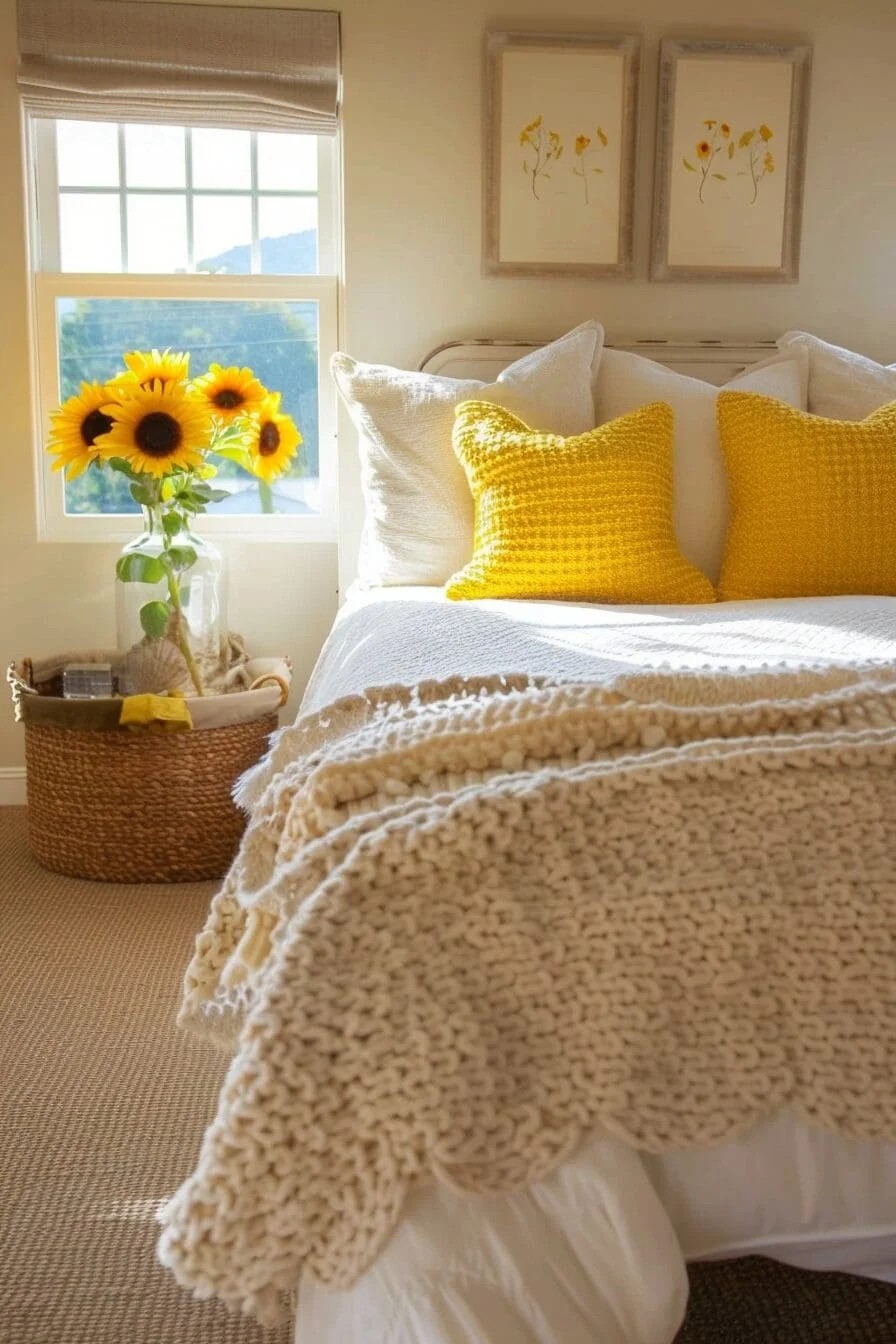 Pops of Sunflower Yellow with Neutrals