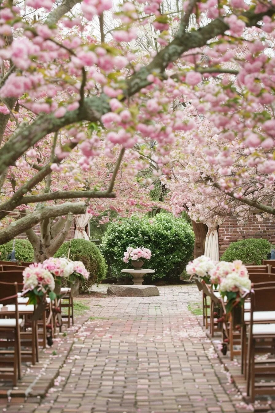 A Spring Wedding Featuring a Blush and Ivory Color Scheme