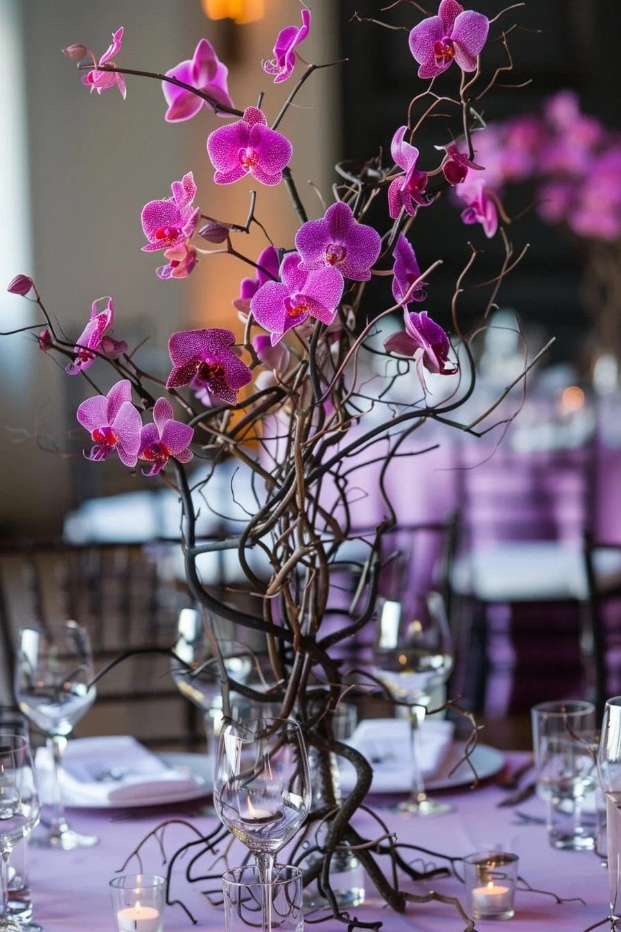 Branch and Orchid Centerpiece