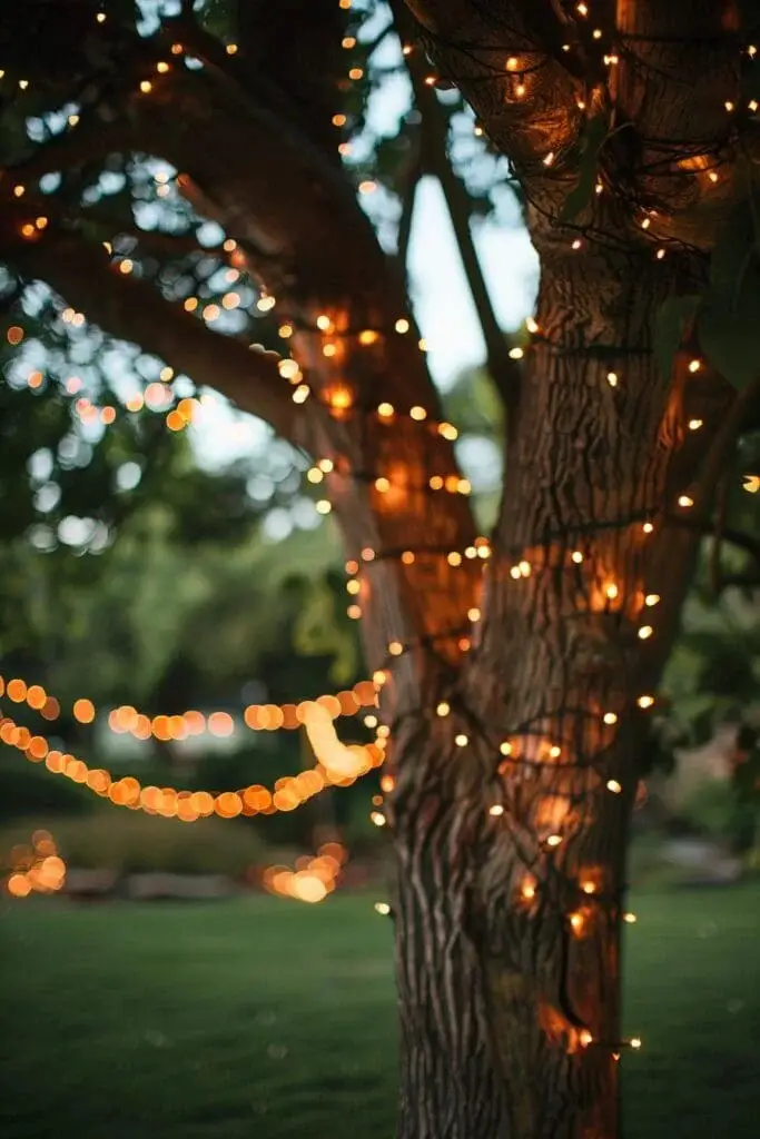 A Summer Wedding with Delicate Fairy Lights Throughout