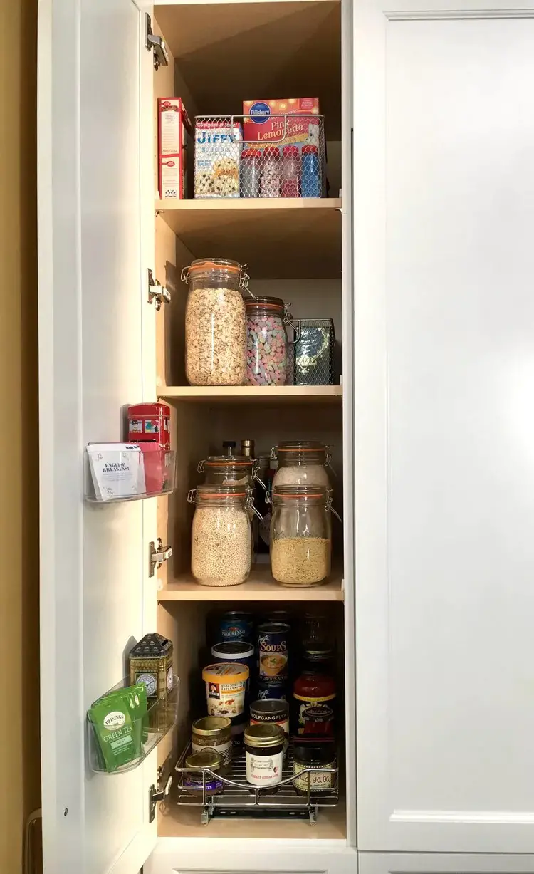 Store Tea Bags in Cabinet Doors