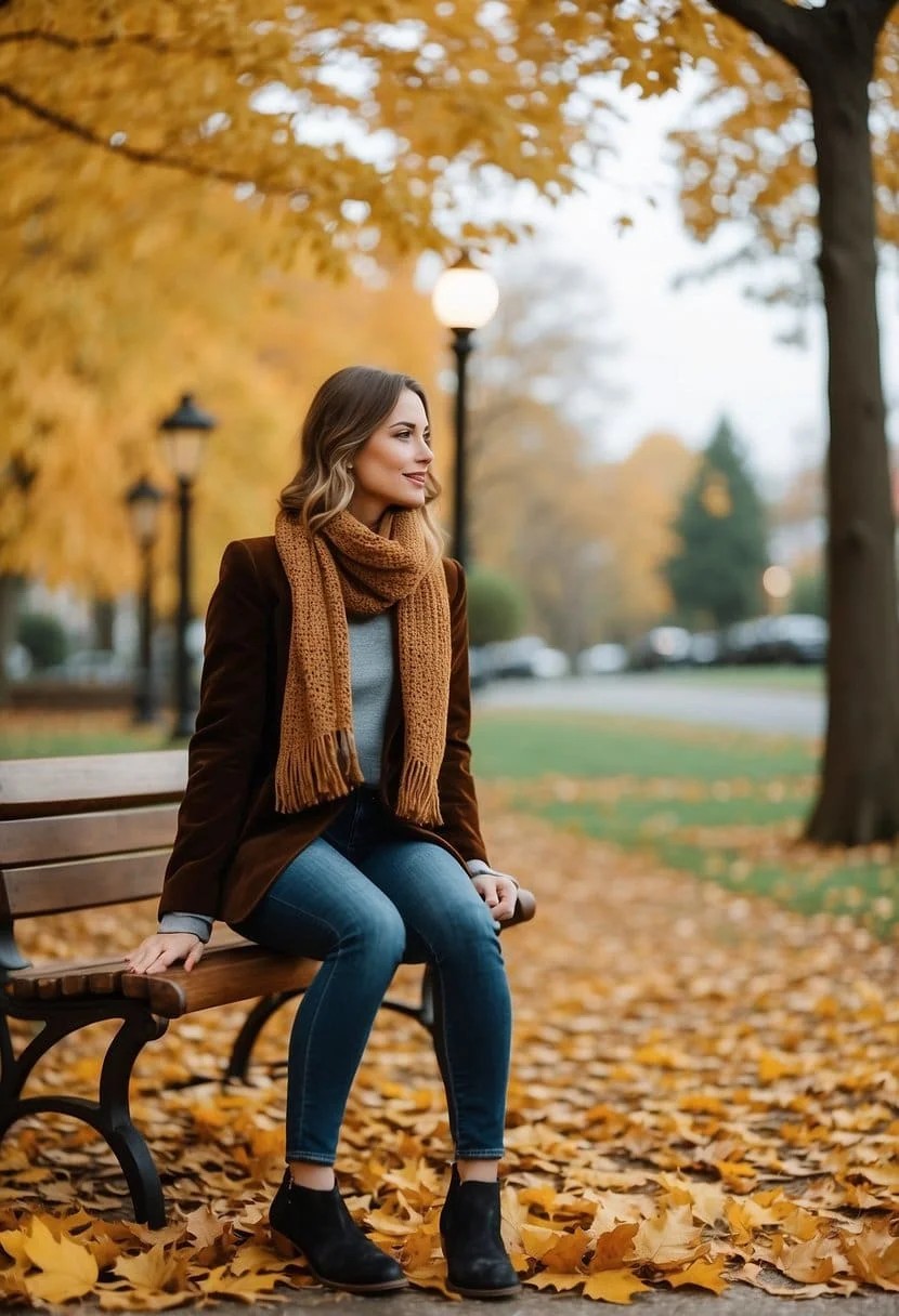 Corduroy Blazer And Skinny Jeans