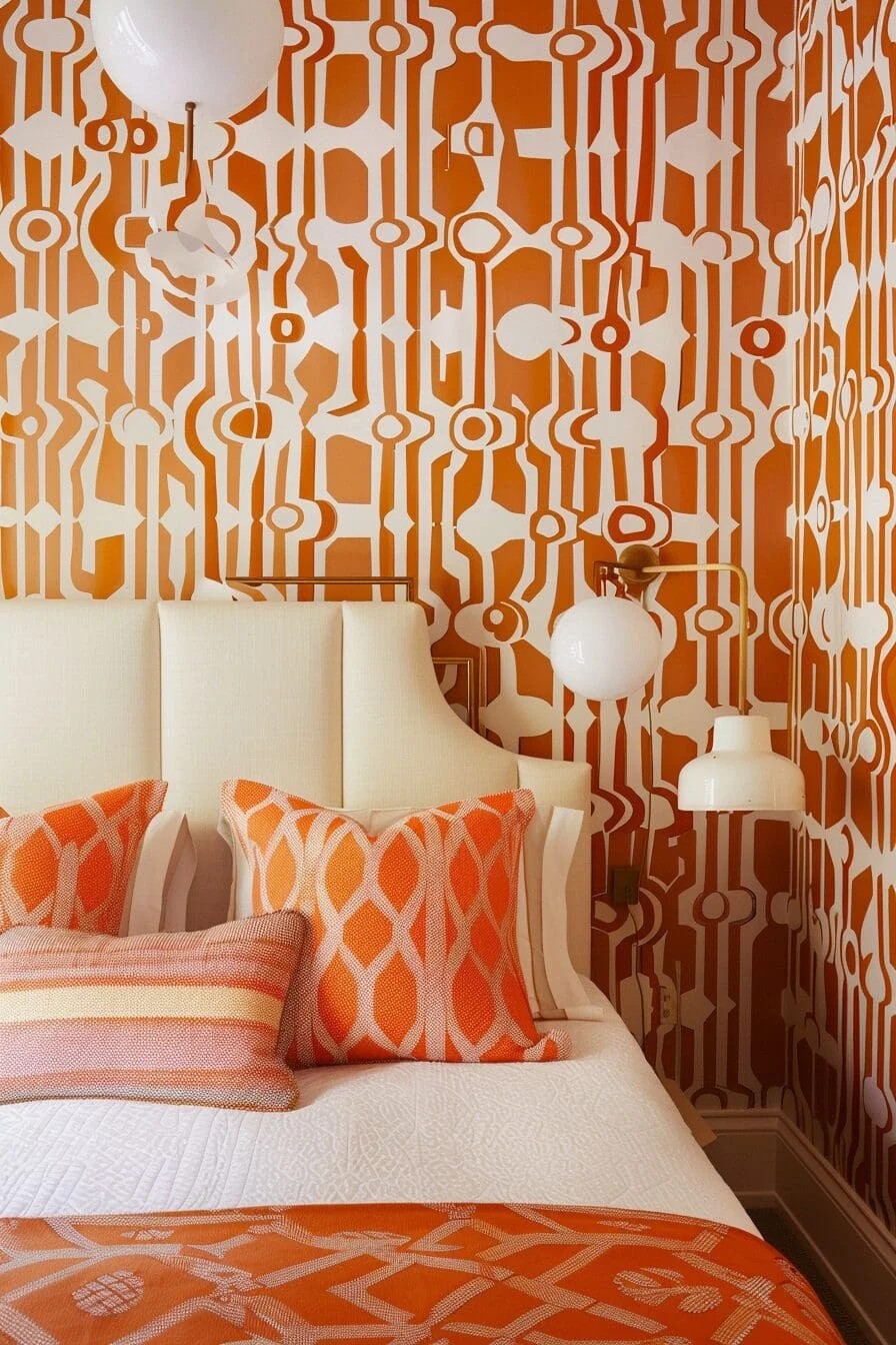 Geometric Orange Wallpaper