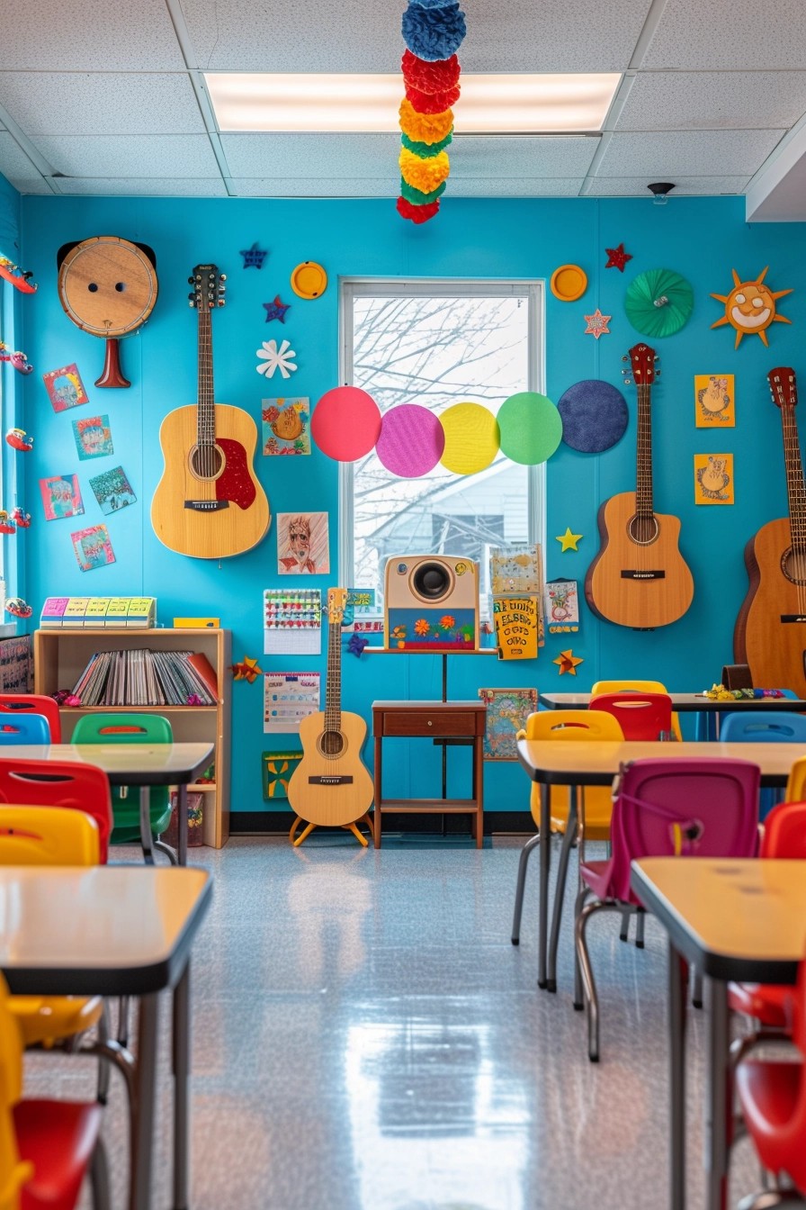 Rock and Roll-Themed Elementary Classroom