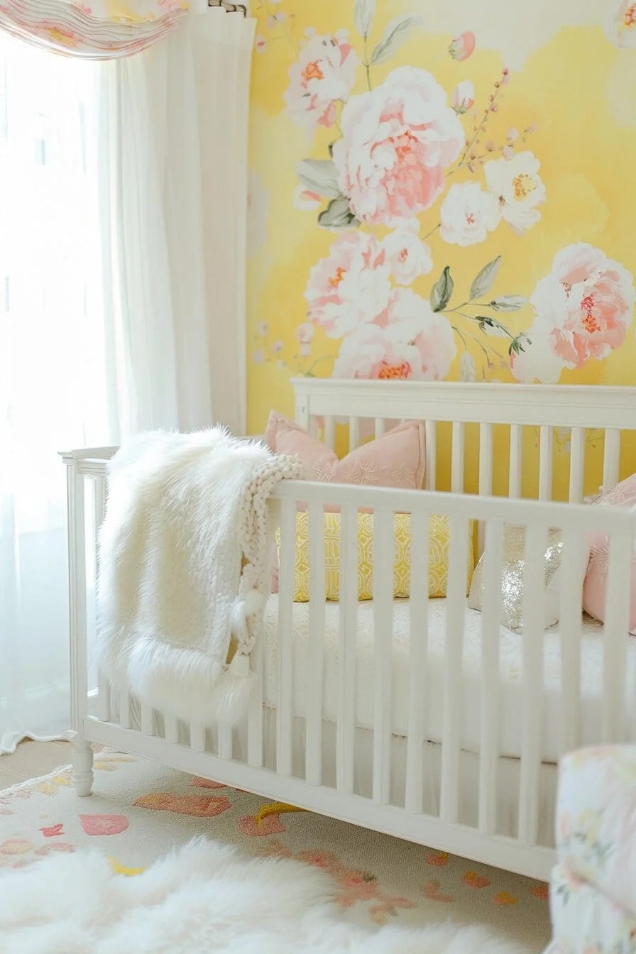 Soft Yellow Nursery with Pops of Color