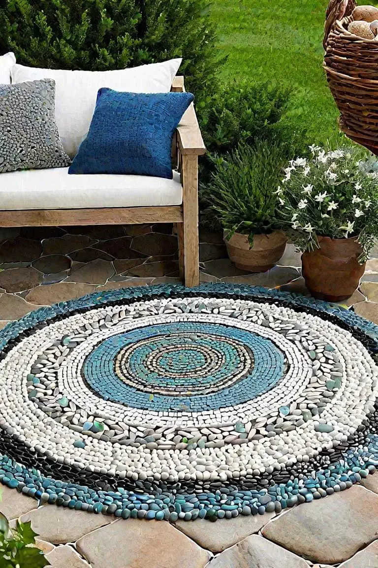 Craft a Charming Pebble Mosaic Patio