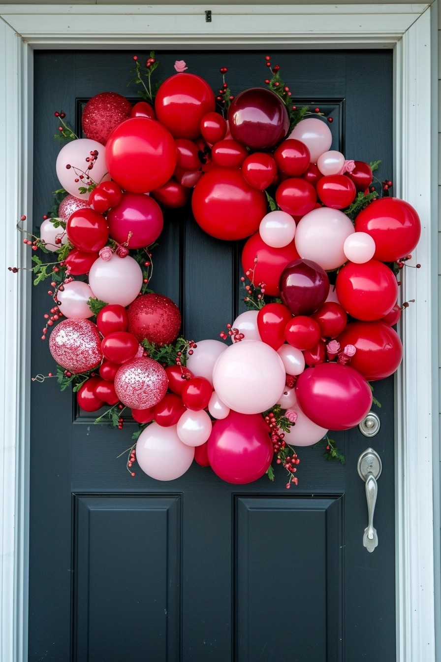 Whimsical Love Balloon Wreath