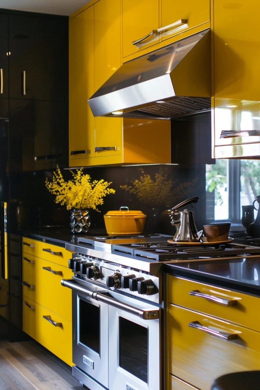 Sophisticated Yellow and Black