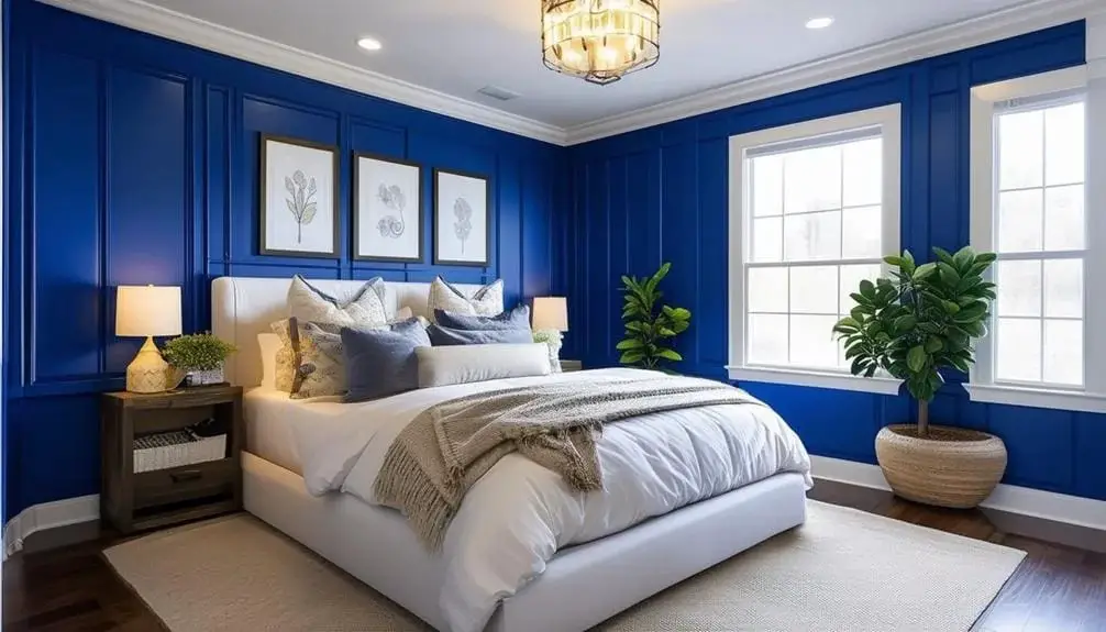 Cobalt Blue Wainscoting