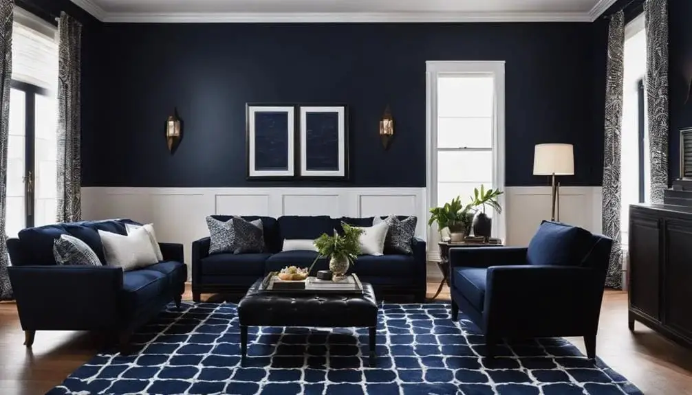 Adding Depth with Navy and Black