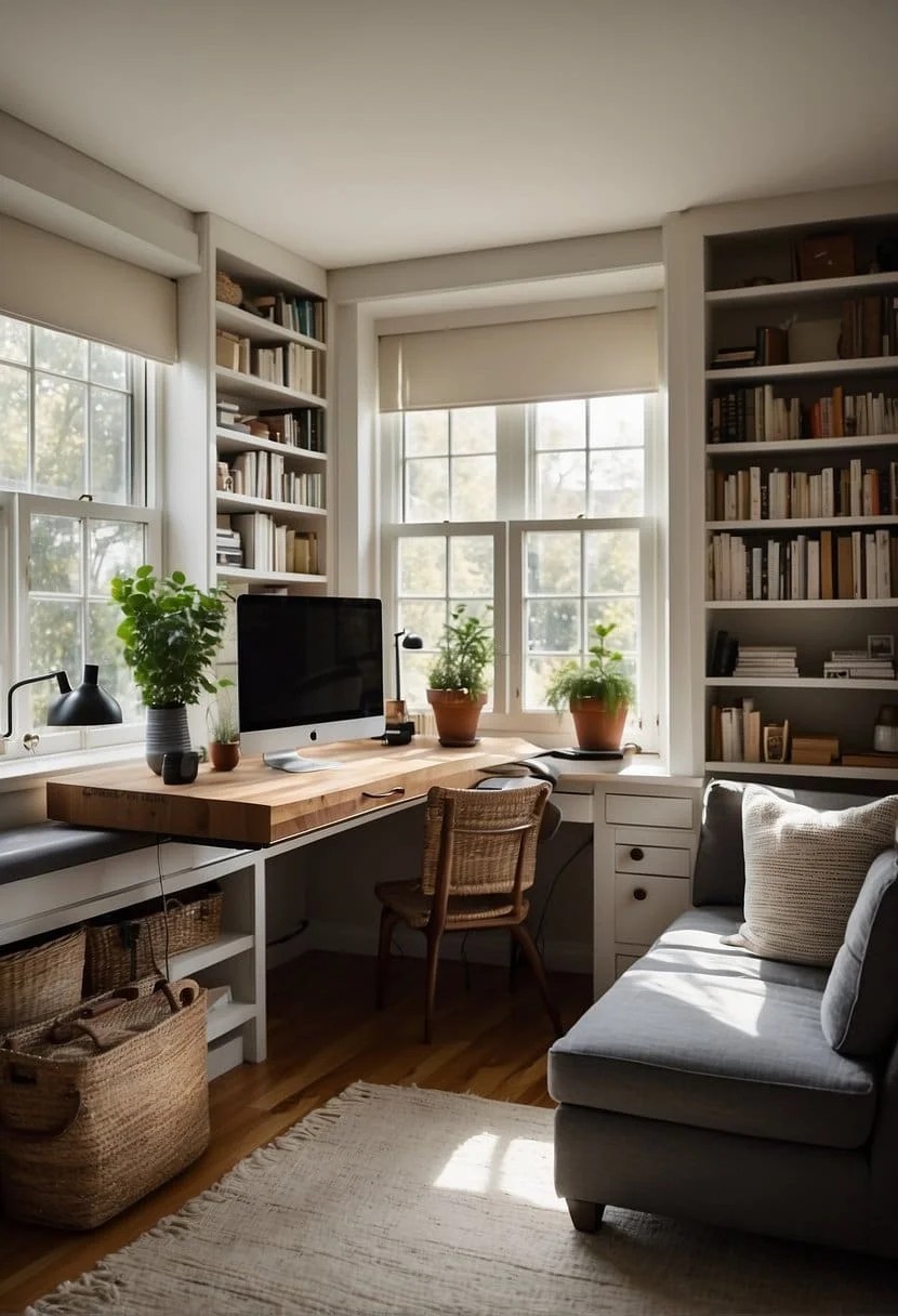 Home Office With A Pull-Out Sofa Bed