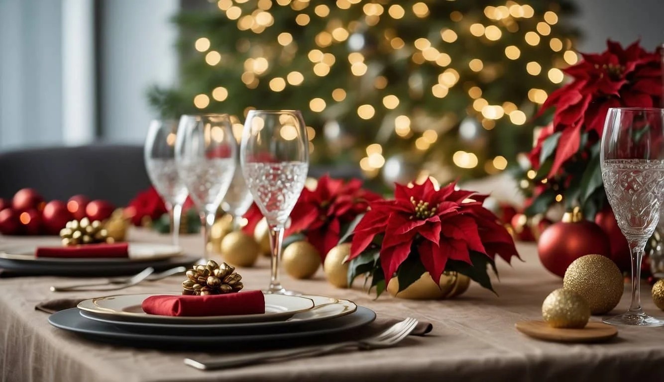 Poinsettia-Inspired Table Settings