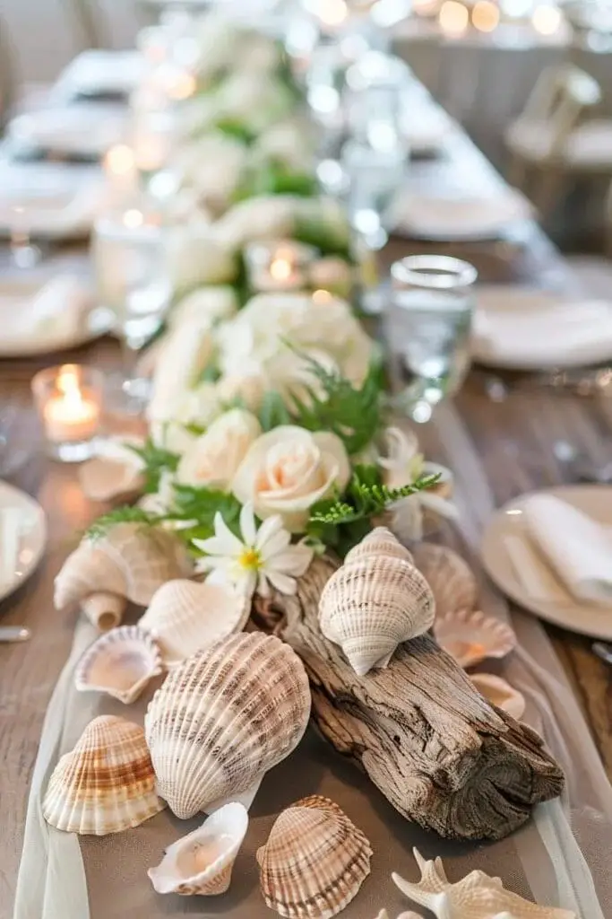 A Summer Wedding Incorporating Seashells and Driftwood