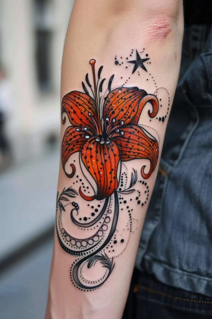 Stargazer Lily Tattoo