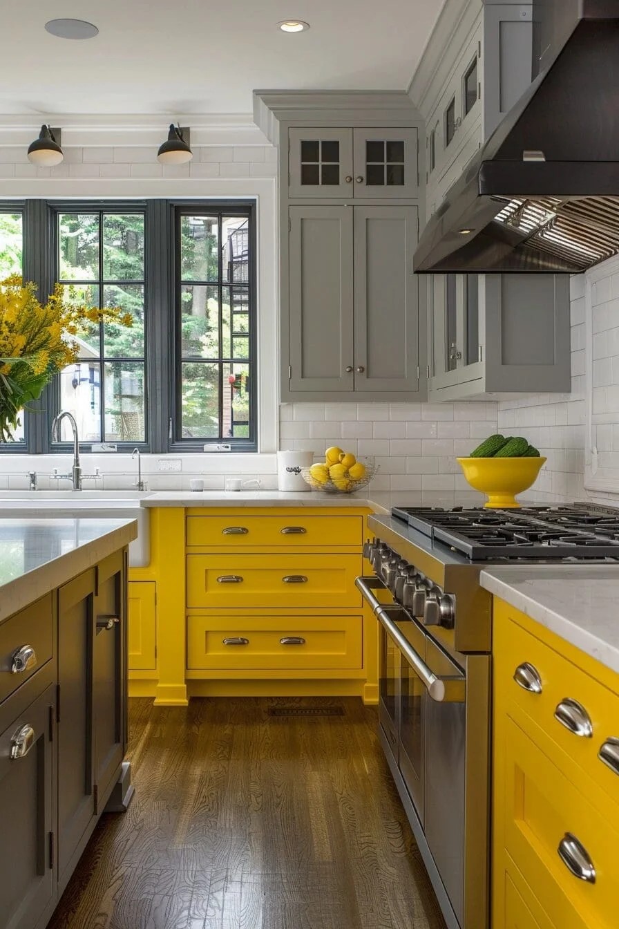 Modern Yellow and Gray