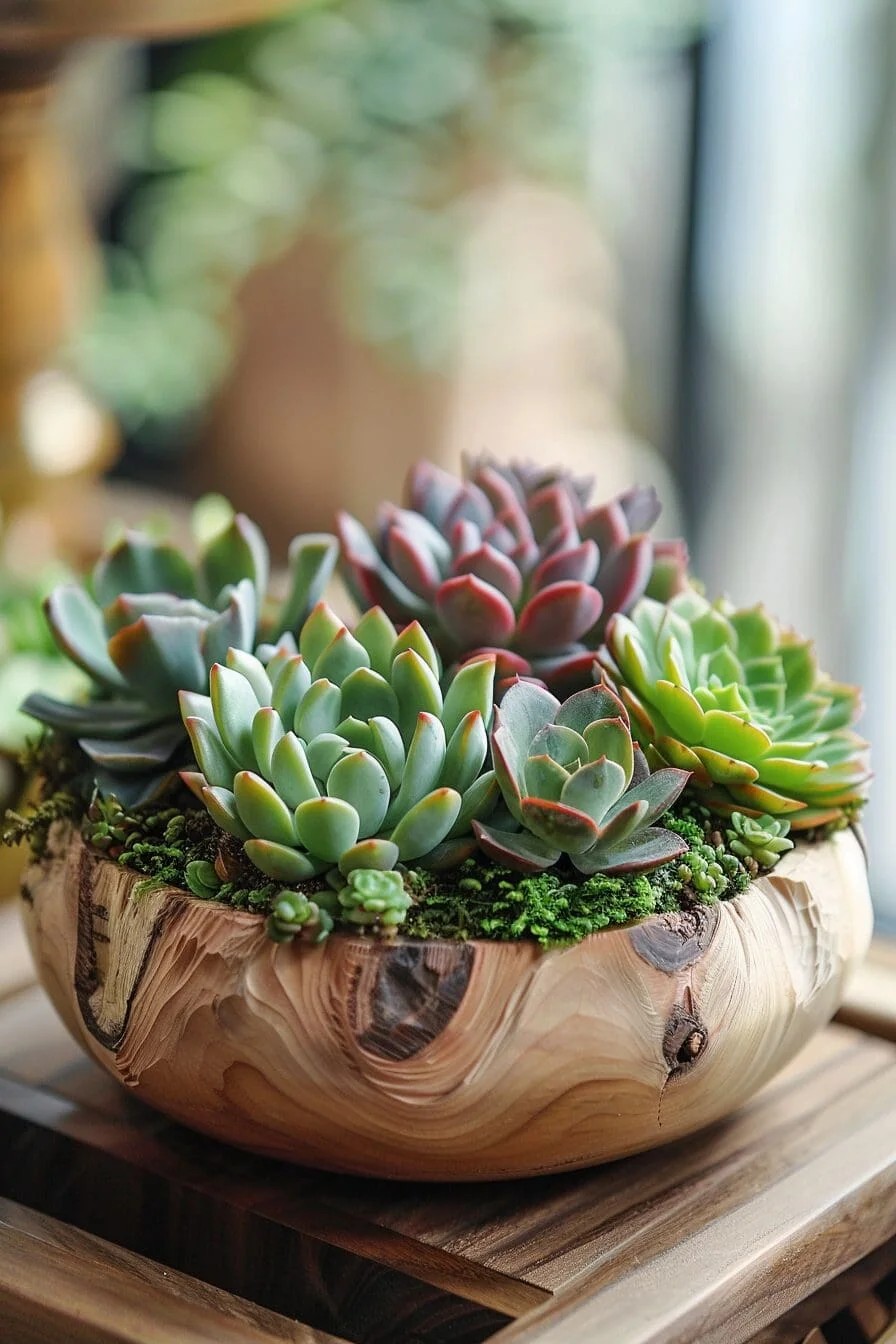 Centerpiece of Miniature Succulents