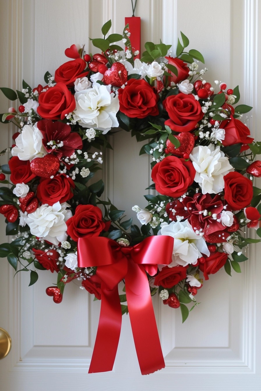 Hearts And Flowers Wreath