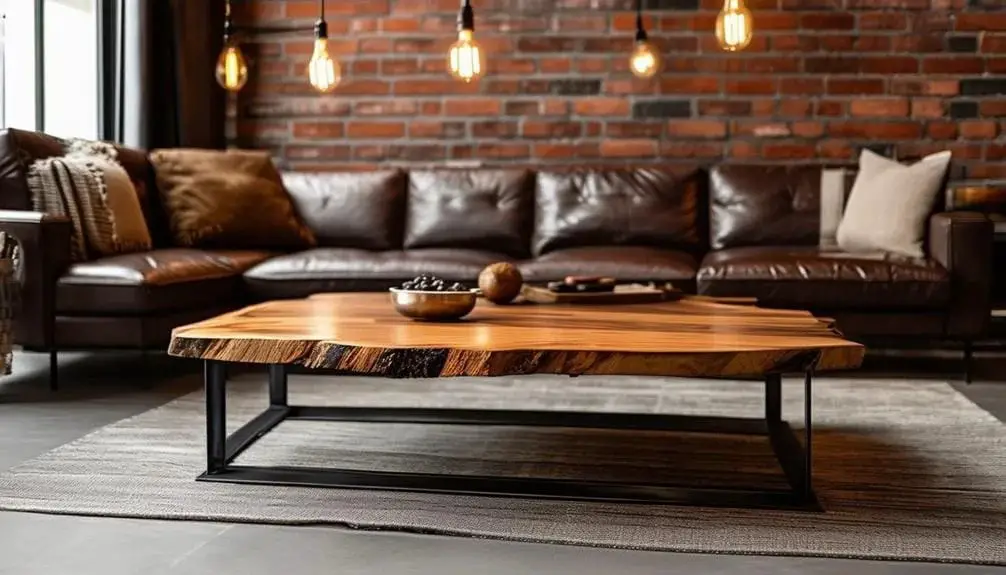 Metal and Wood Coffee Table