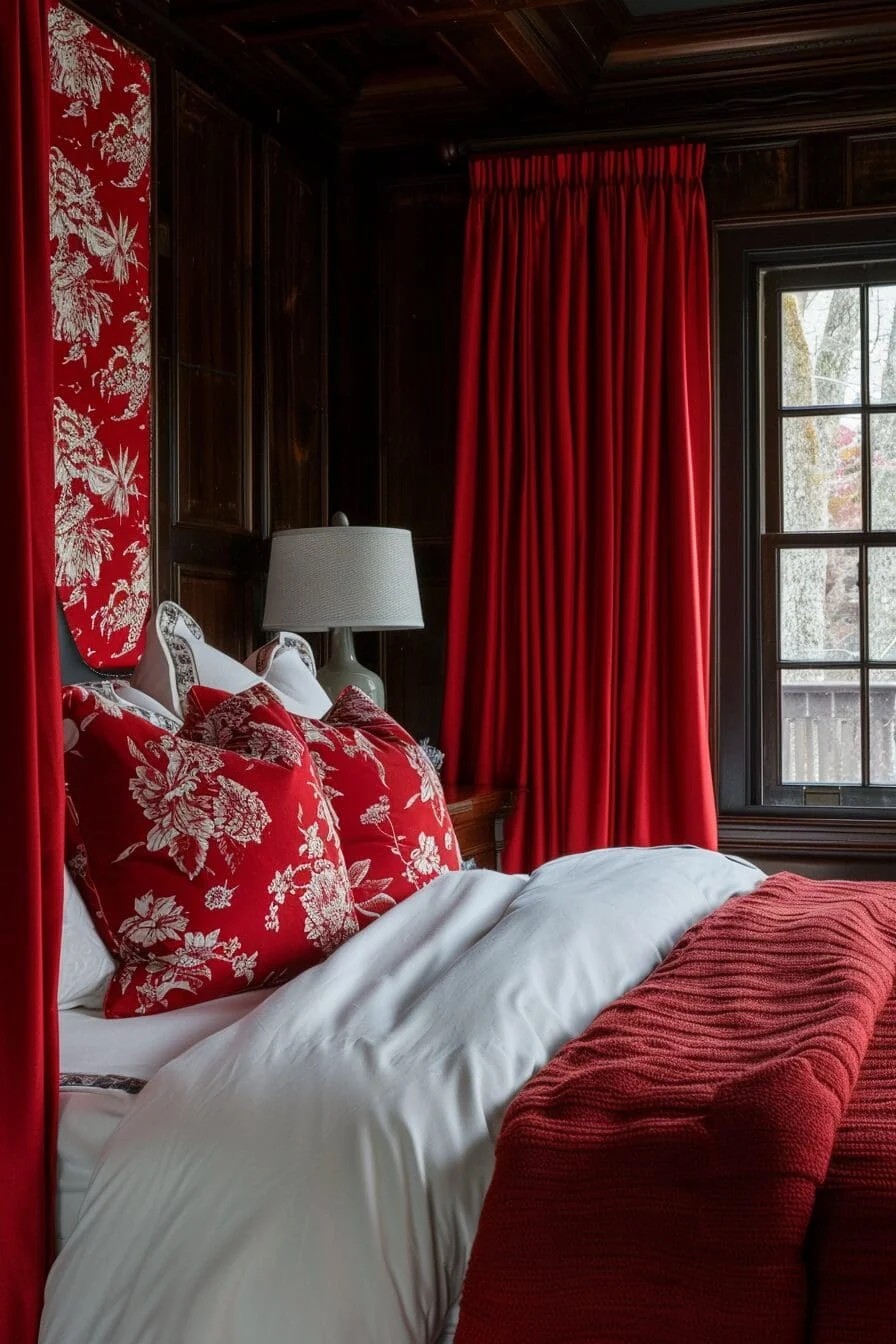 Deep Red Blackout Curtains