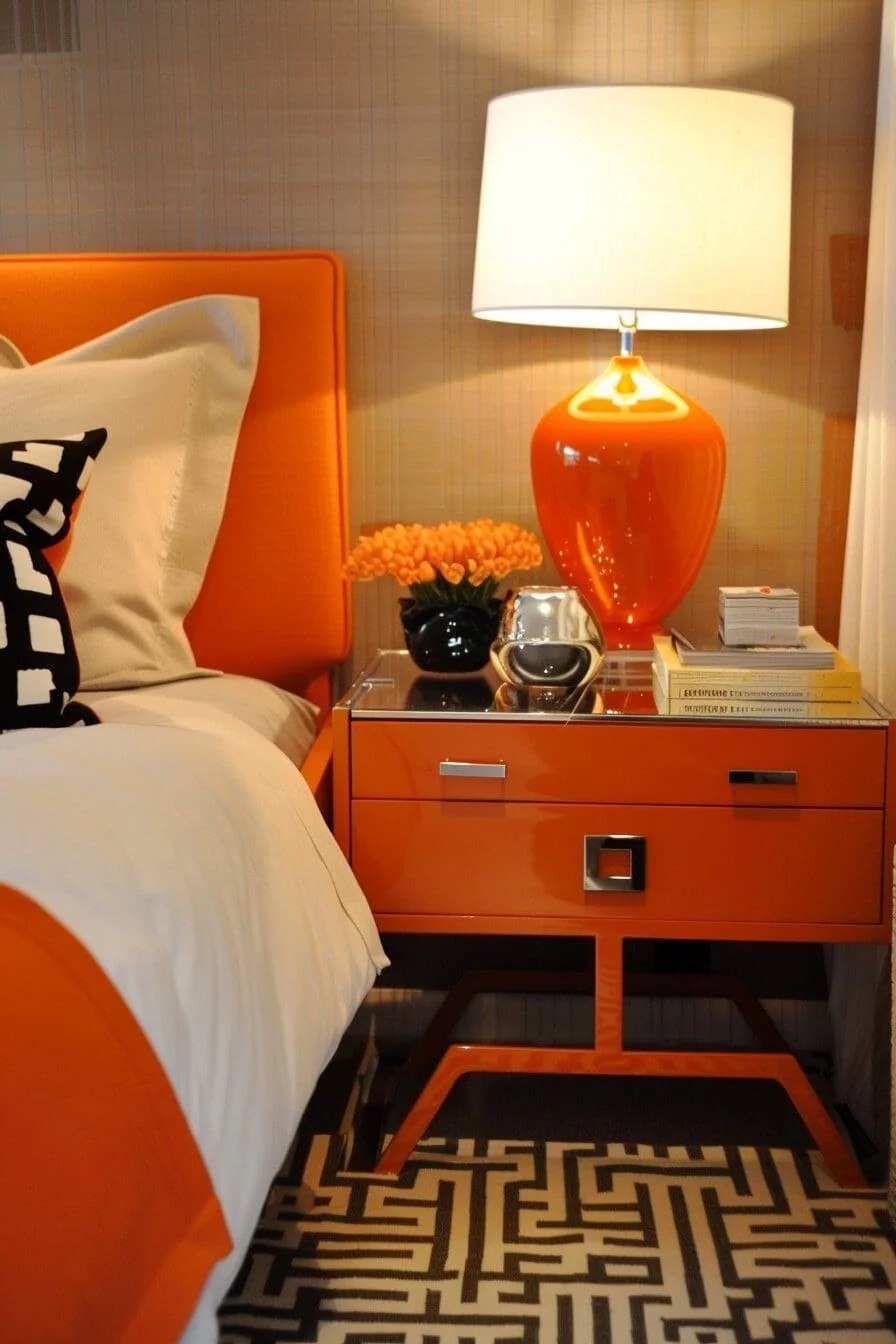 Orange Nightstands