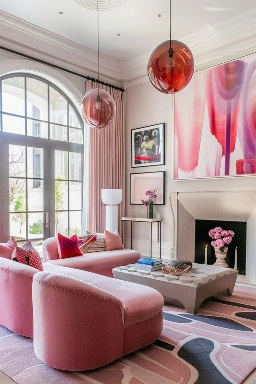 Pink Modern Lighting