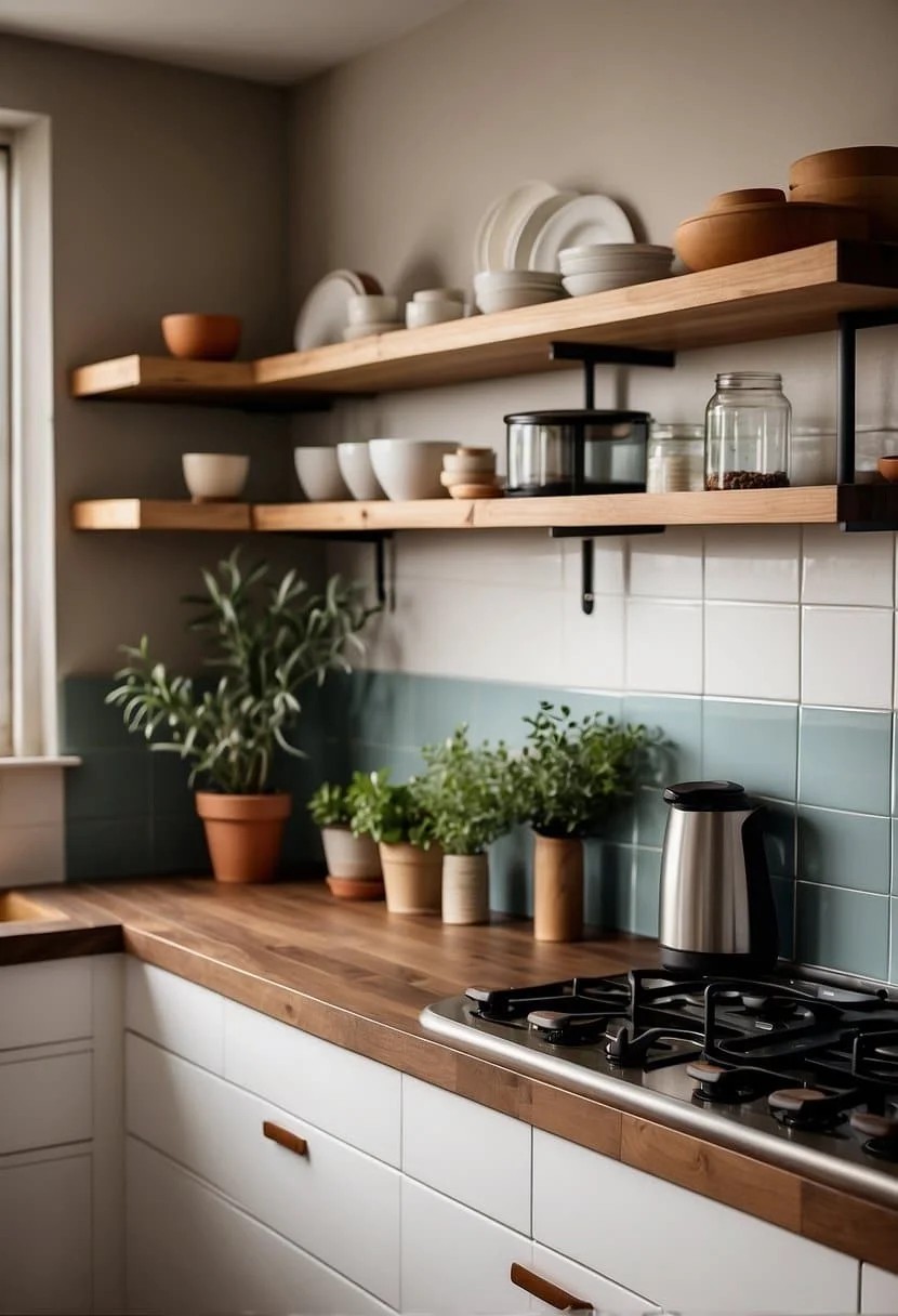 Install Open Shelving for a Spacious Feel in Your Small Kitchen