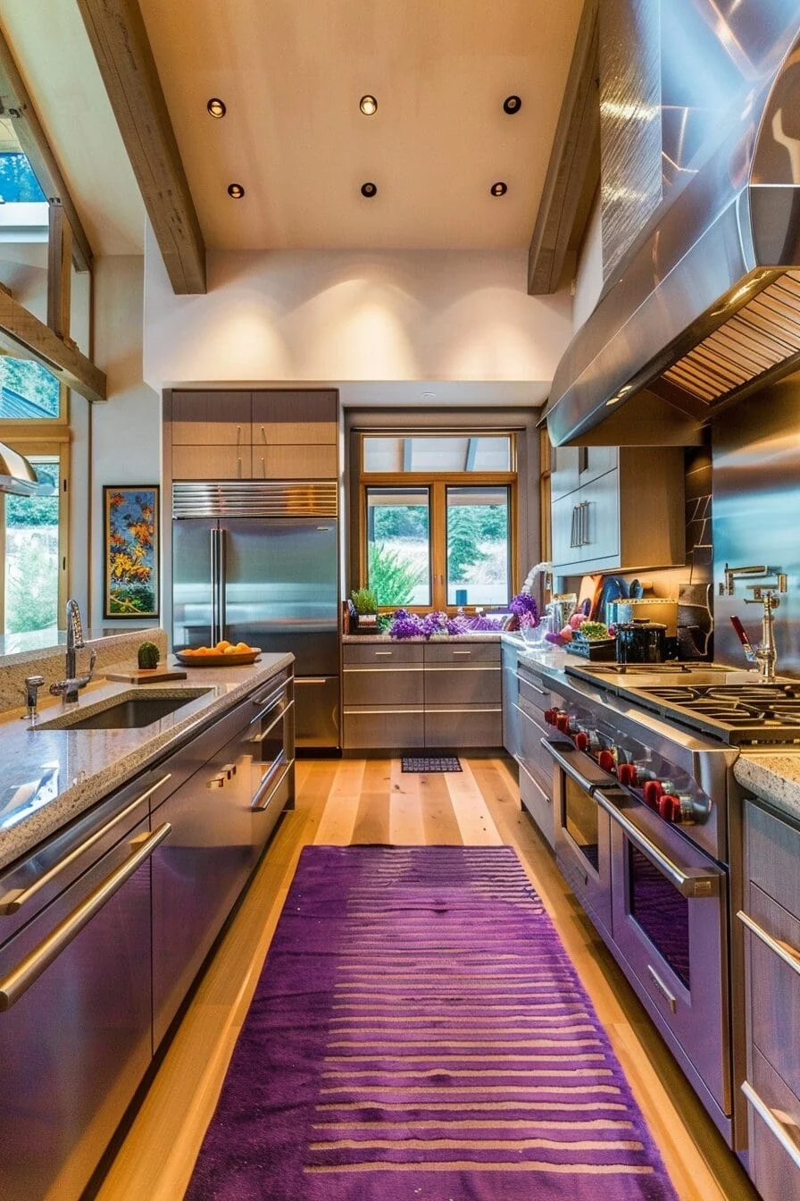 Purple Kitchen Rug