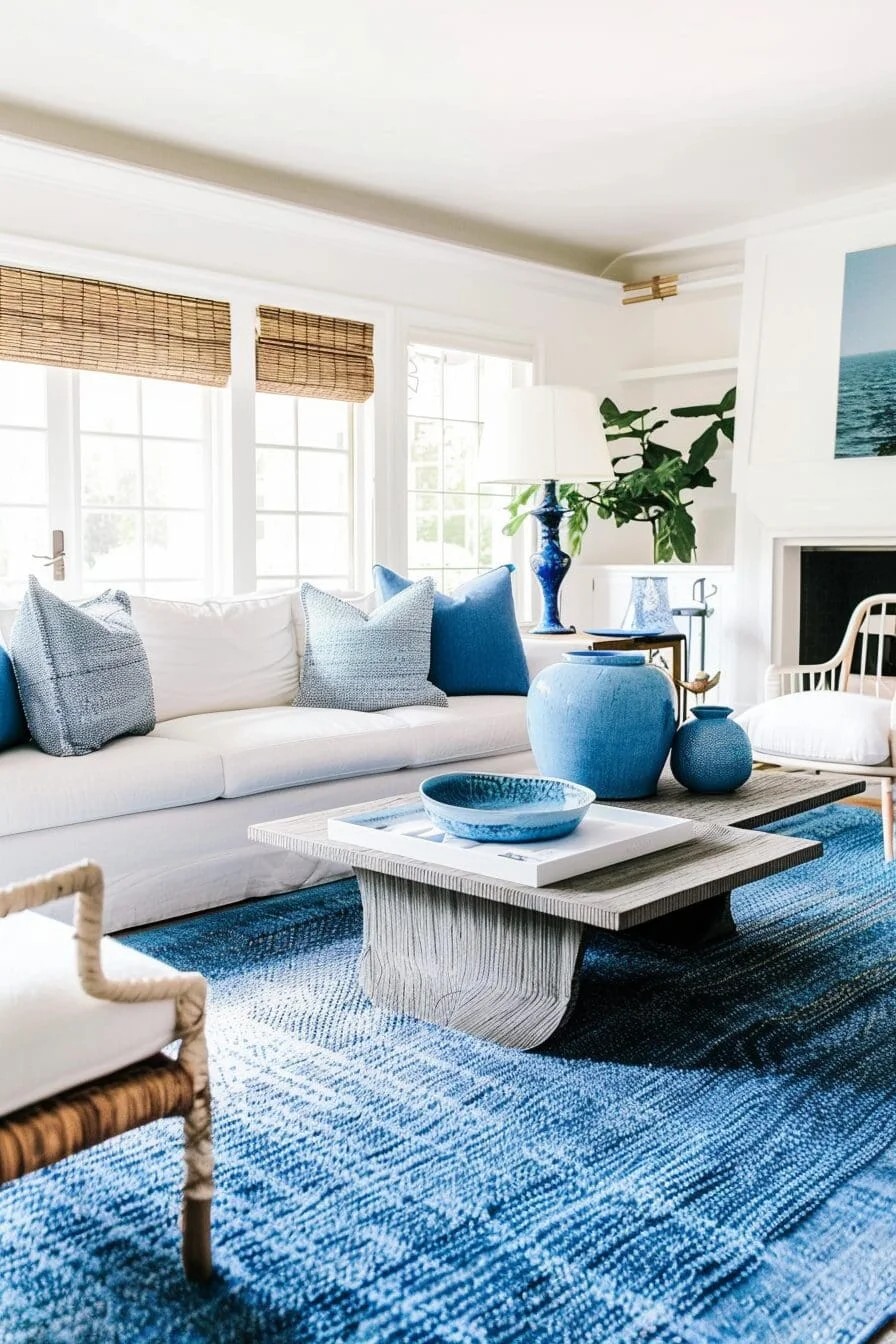 Blue Woven Rug