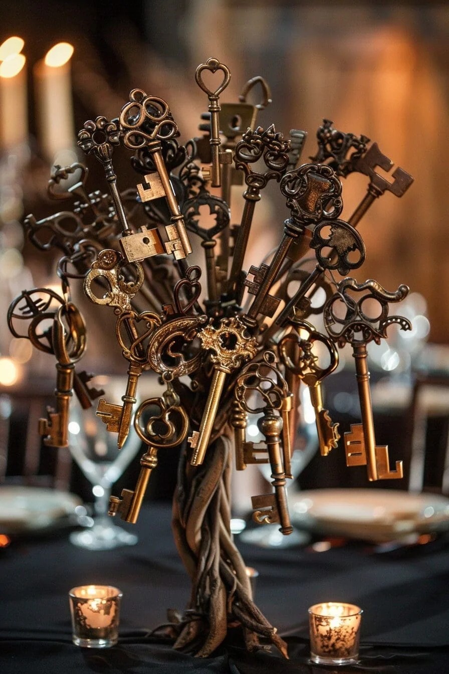 Centerpiece of Antique Keys