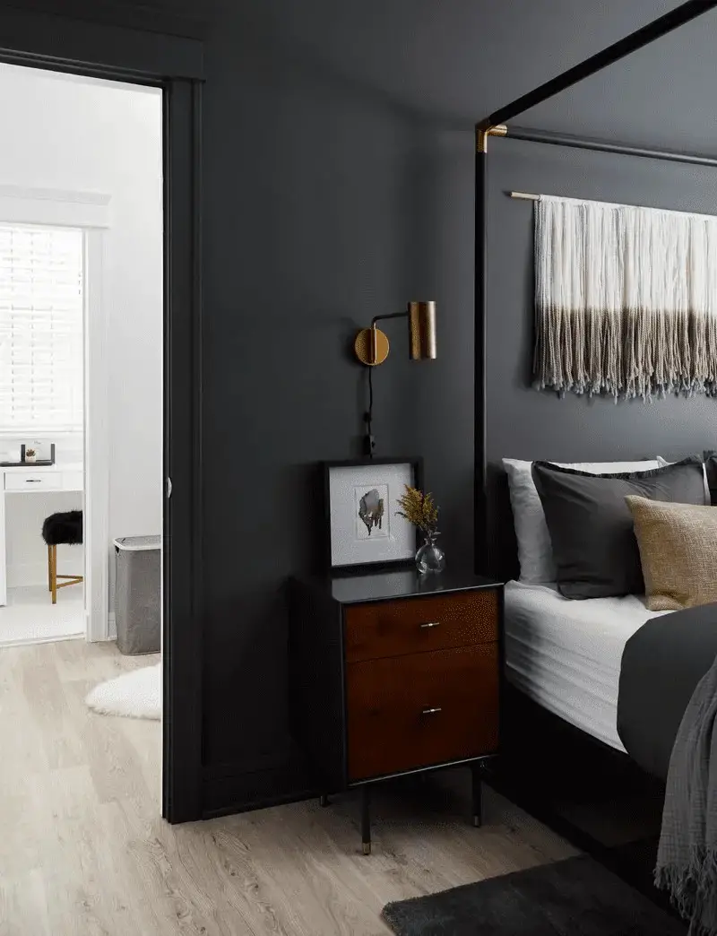 Dramatic Dark Gray Walls