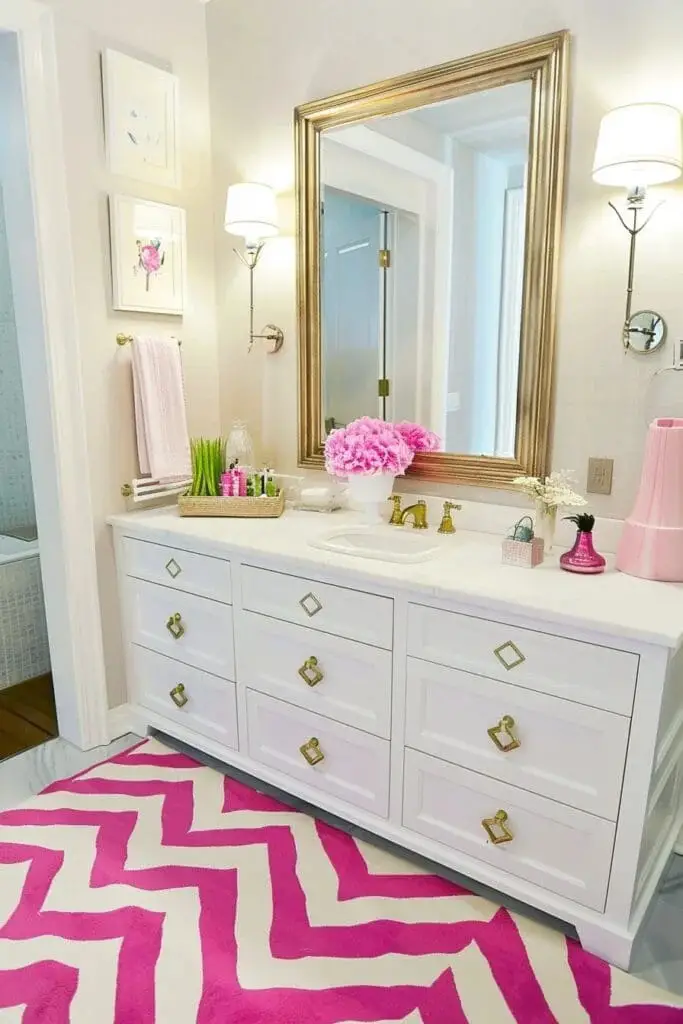 Pink Chevron Rug