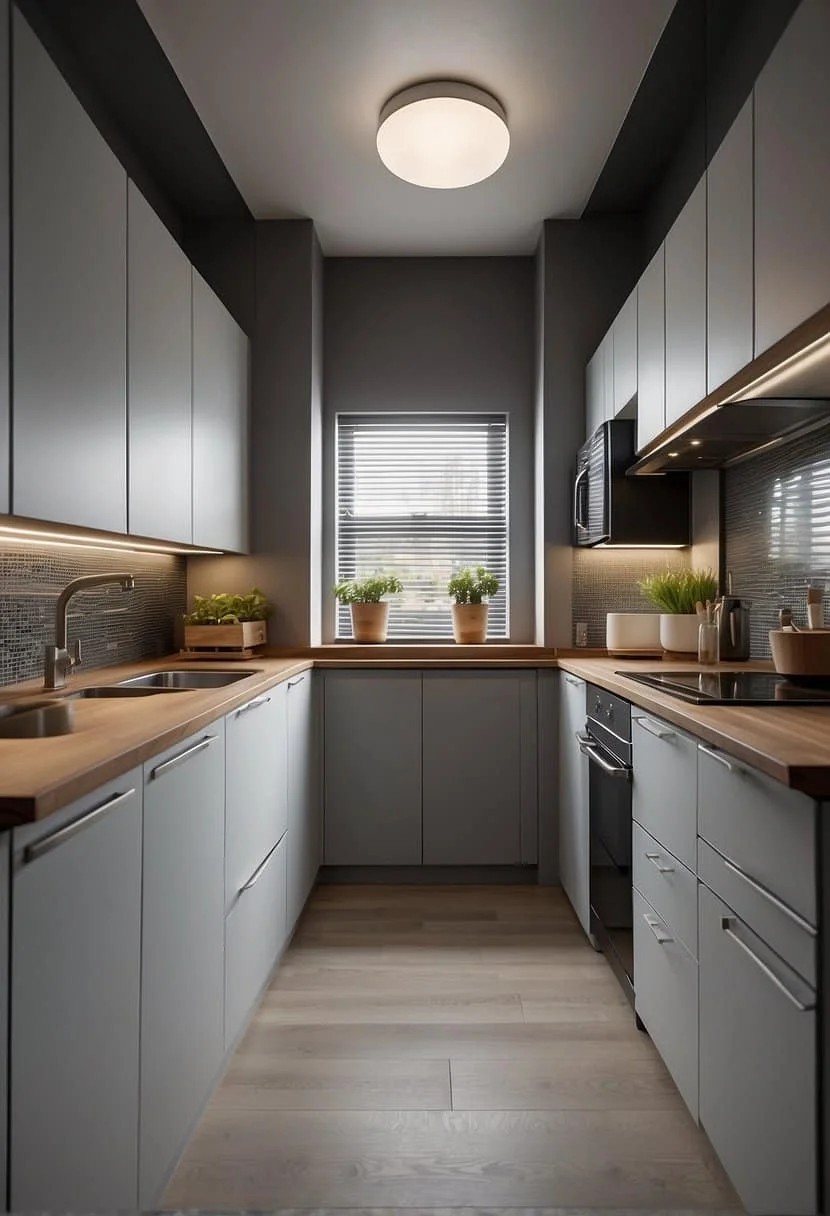 Maximize Space in Your Small Galley Kitchen with Overhead Cabinets