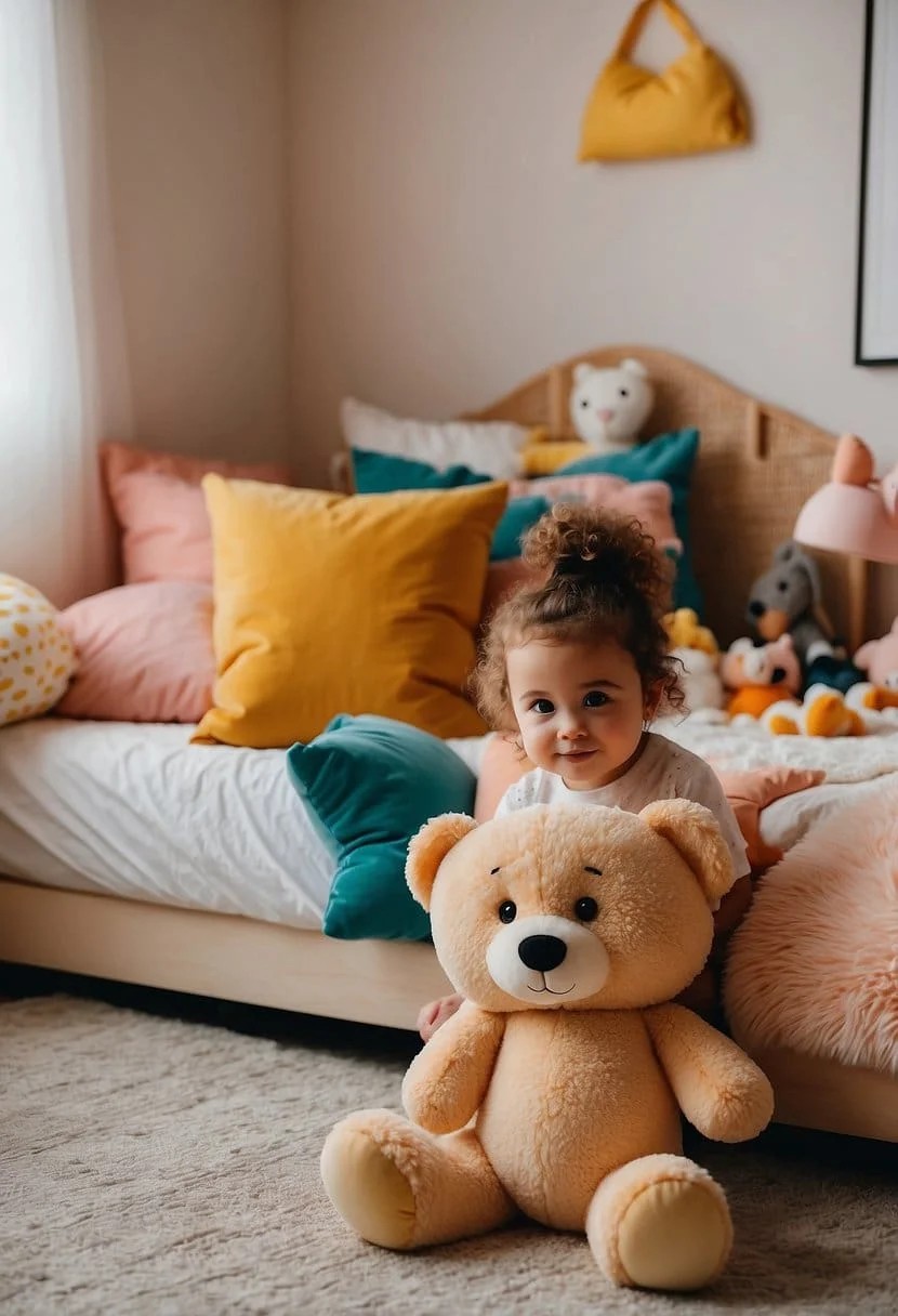 Toddler Girl Bedroom With Oversized Plush Toys