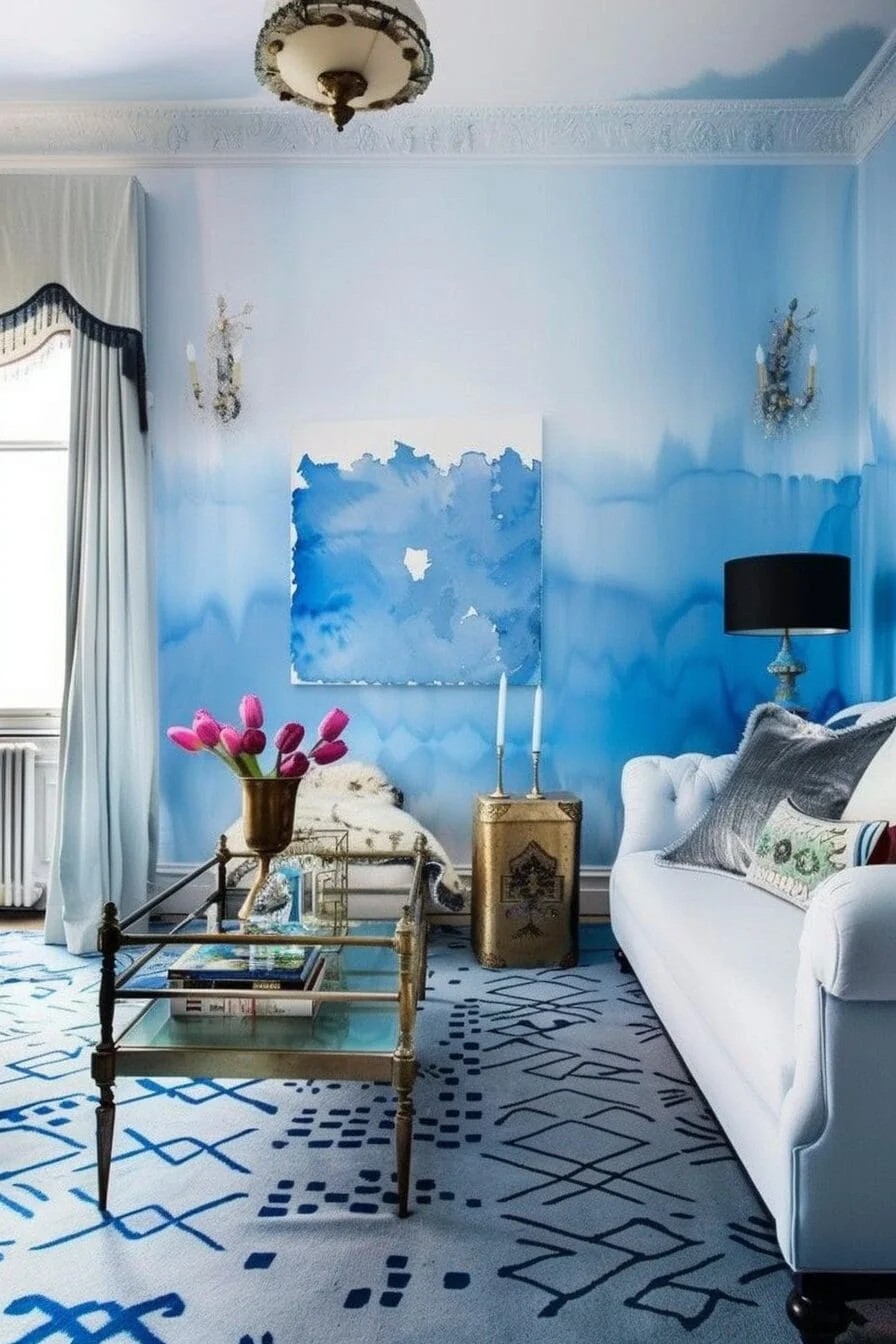 Blue Ombre Walls