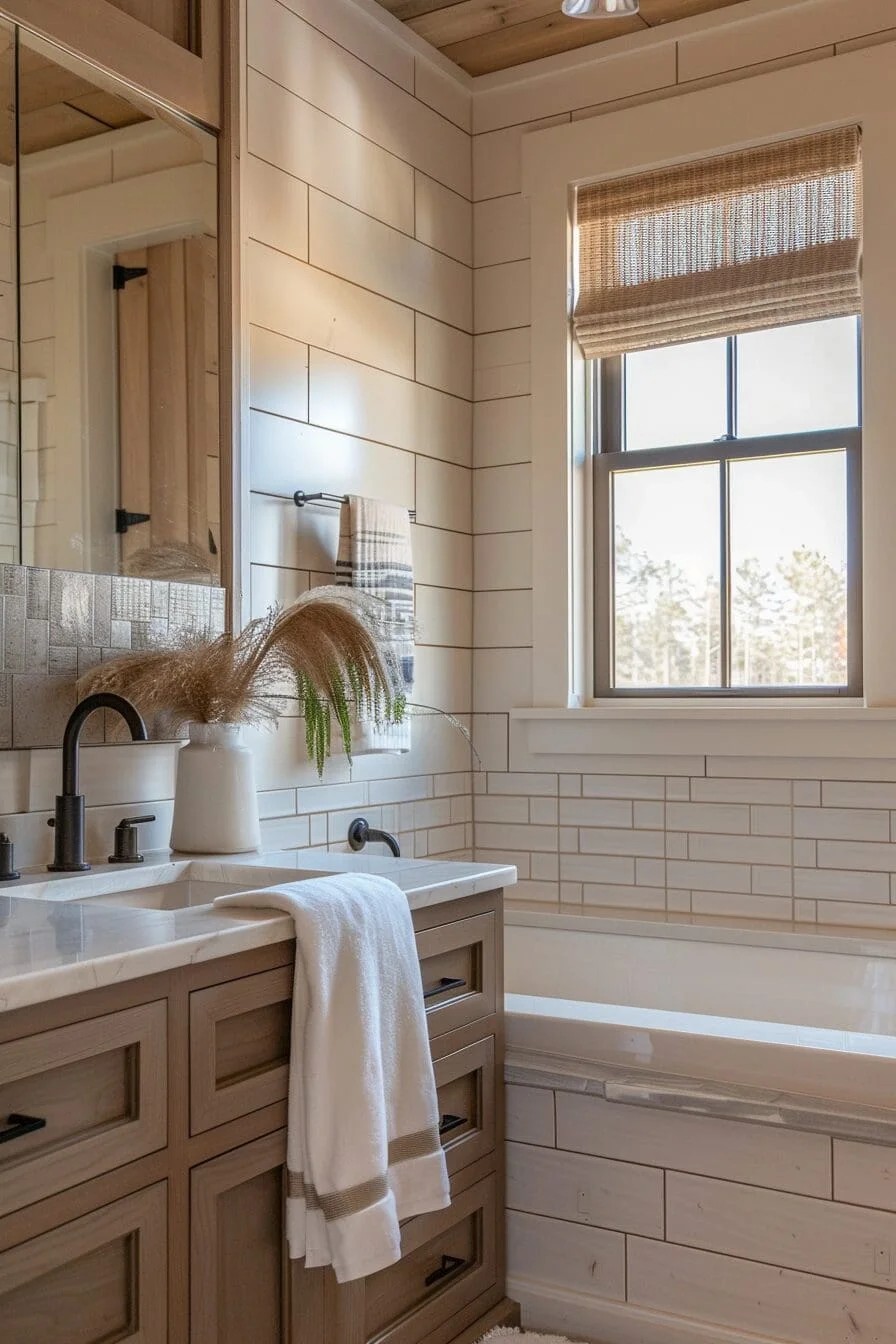 Light Brown Shiplap Walls