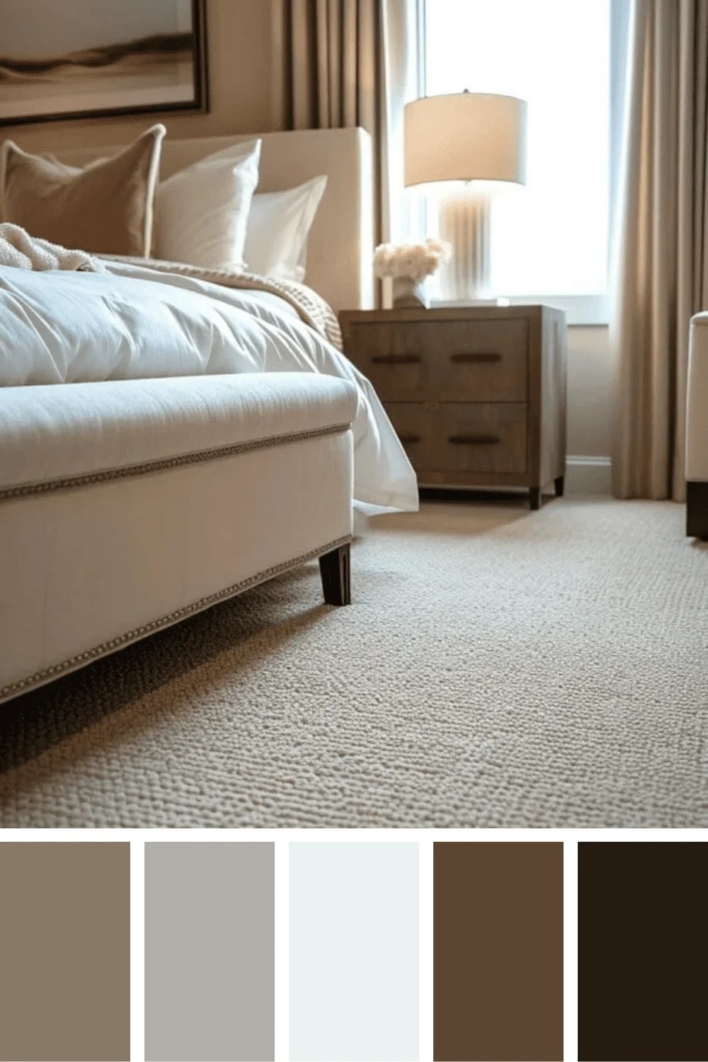 Consider Beige Lined Carpeting