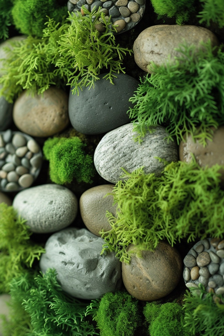 Craft a Pebble and Moss Wall Art Piece