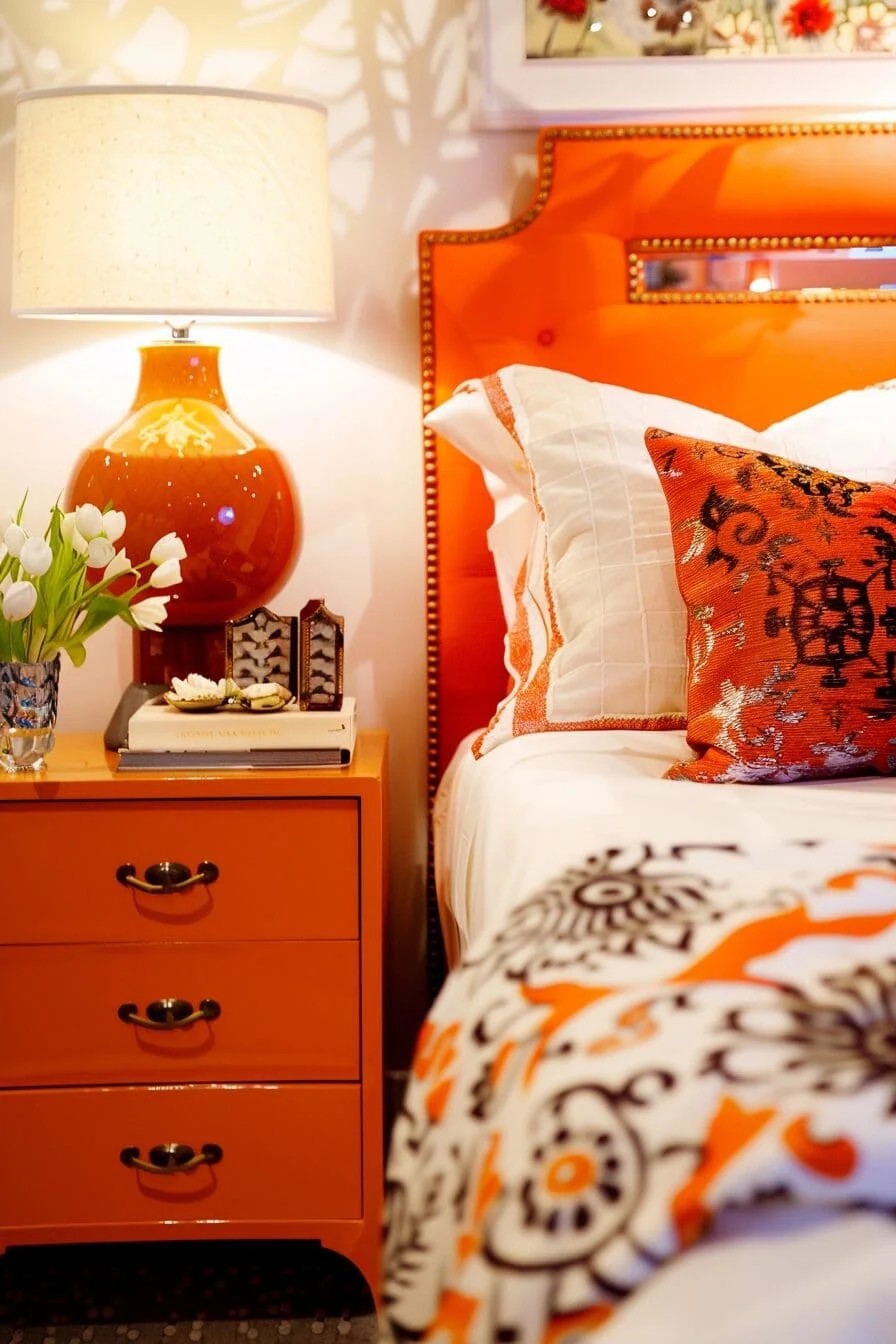 Orange Nightstands