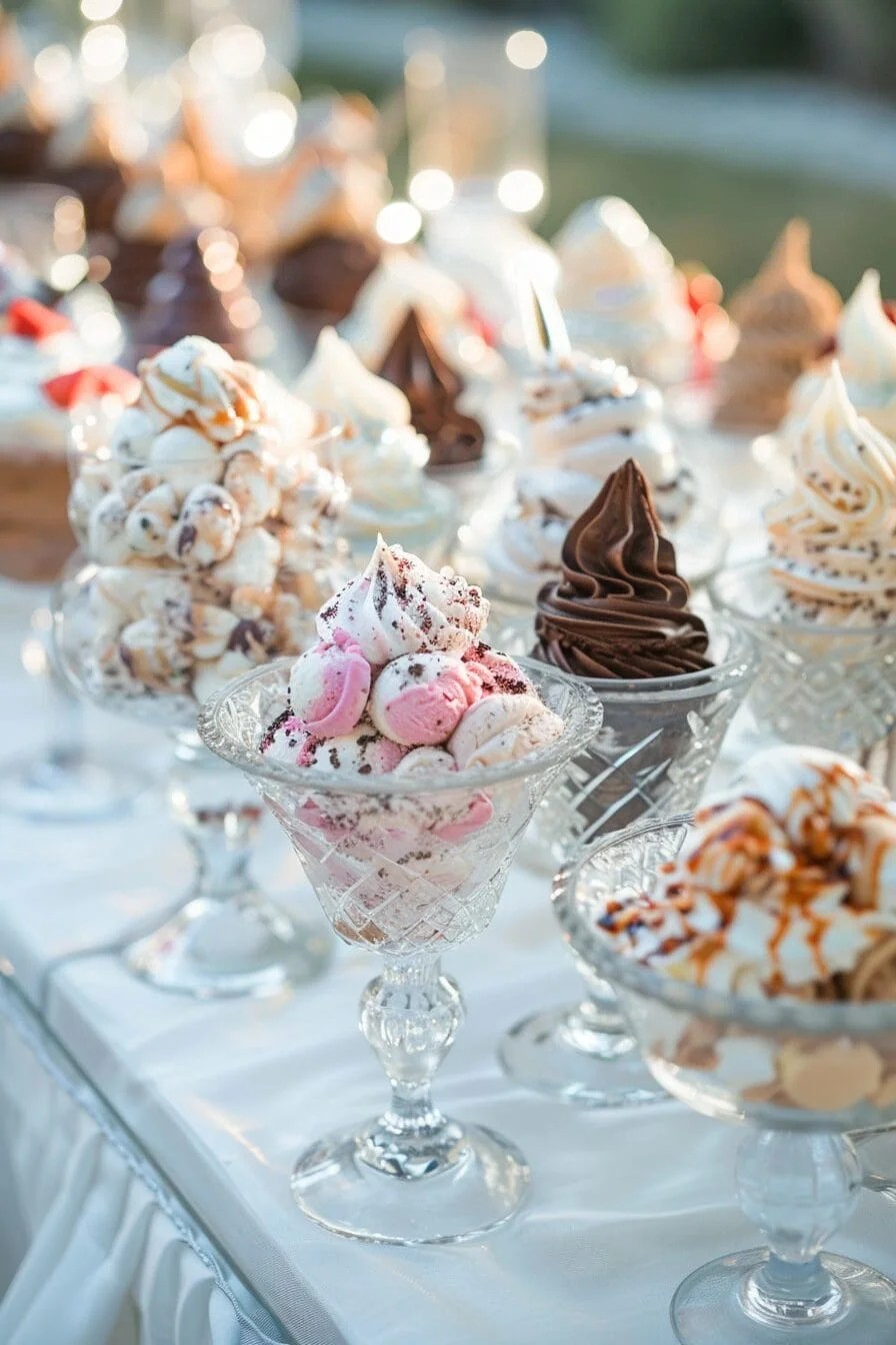 A Summer Wedding with An Ice Cream Sundae Bar