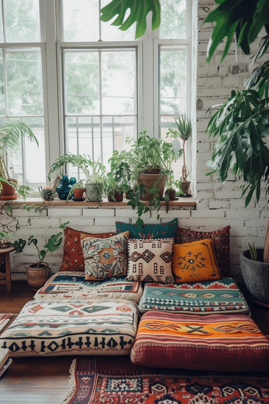 Boho Floor Cushions For Casual Vibes