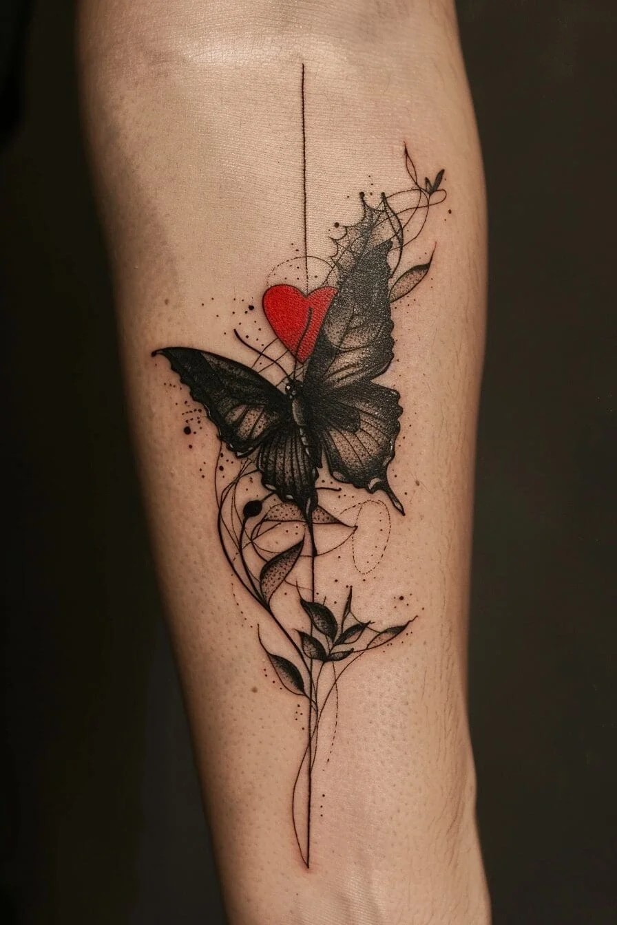 Butterfly with a Heart: Symbolizes love, tenderness, and the beauty of life