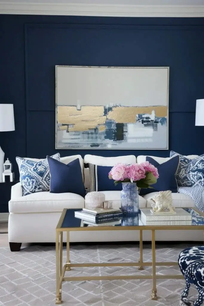 Navy Accent Wall