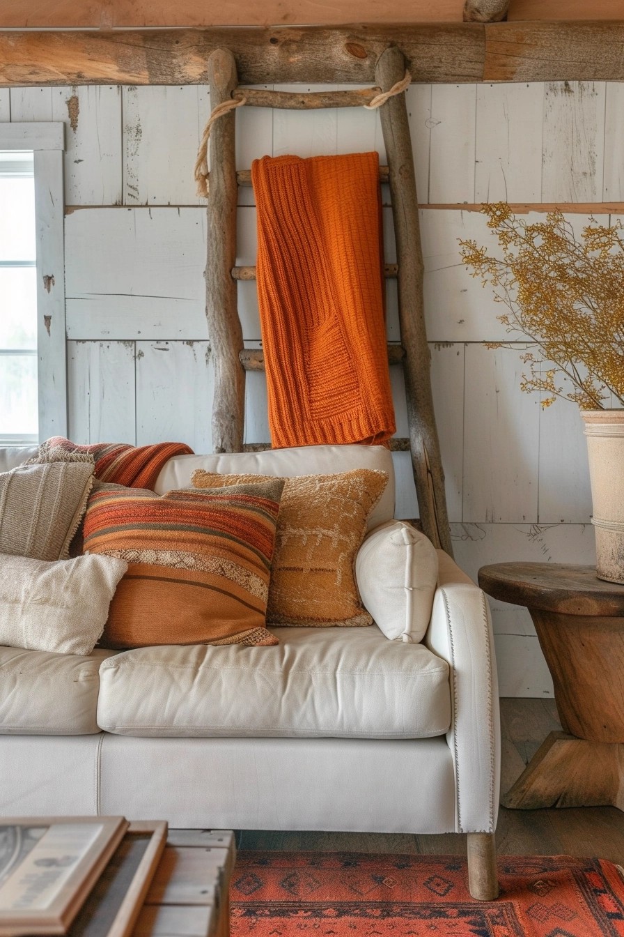 Rustic Ladder for Blankets