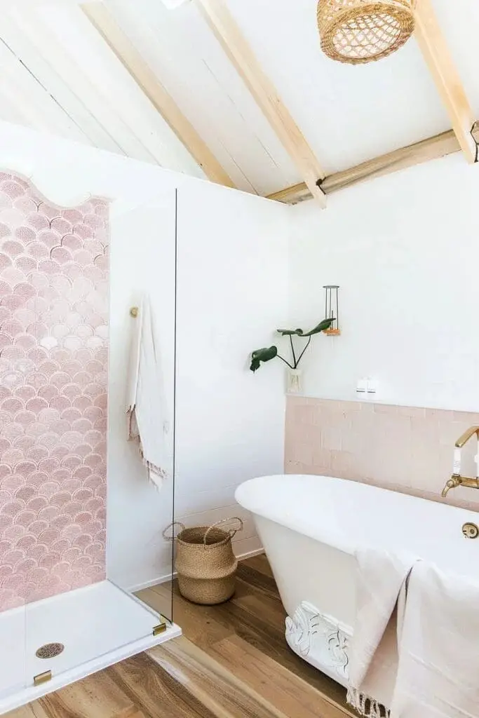 Pink Scalloped Tiles