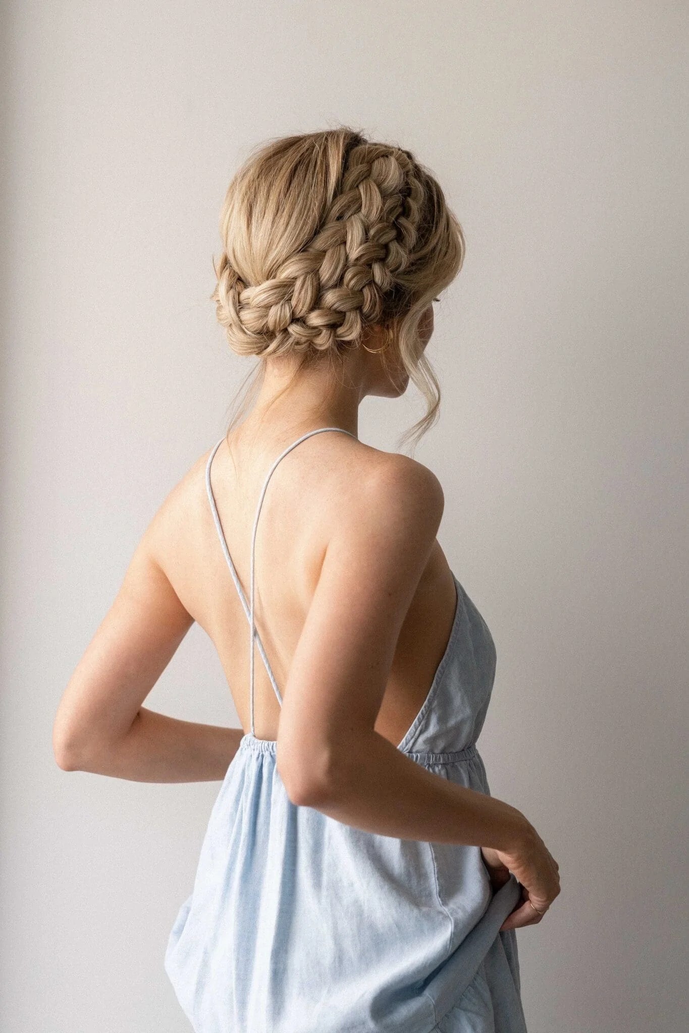 Crown Braid Prom Hairstyle