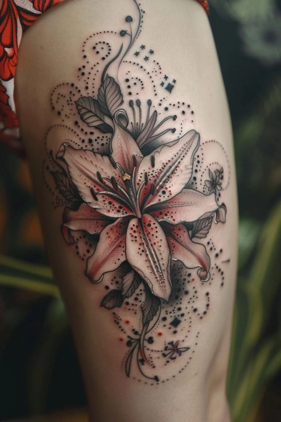 Stargazer Lily Tattoo