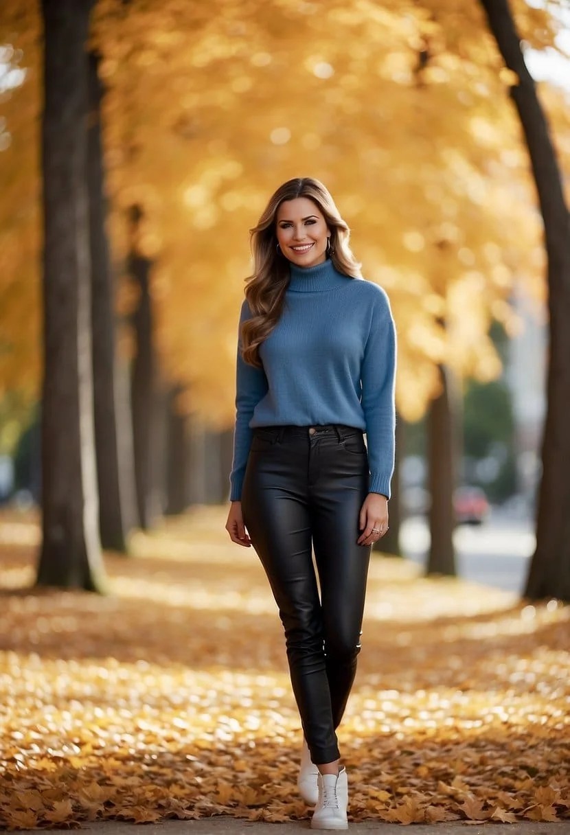 Cashmere Sweater And Leather Pants