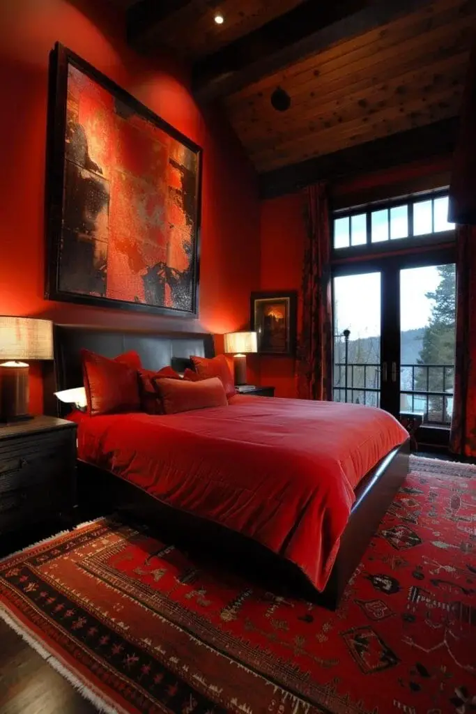 Rustic Red Wood Accents