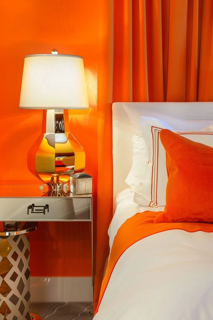 Metallic Orange Lamp